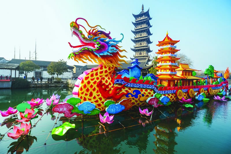 中国龙主题元素花灯，，，龙形花灯